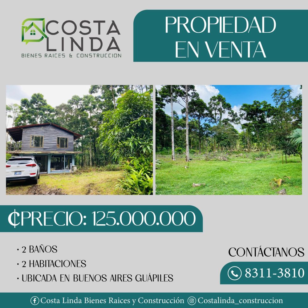 Terreno general en Venta en Guapiles, Costa Rica