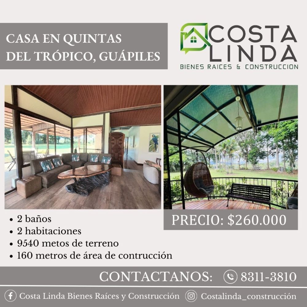 Casa en Venta en Guapiles, Costa Rica