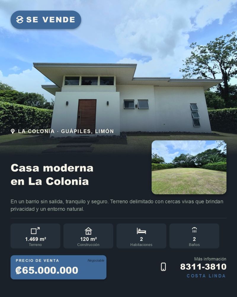 Propiedad en Guapiles, Costa Rica, Guapiles